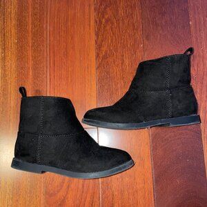 Toddler Girl Old Navy Faux Suede Black Chelsea Boots 8T